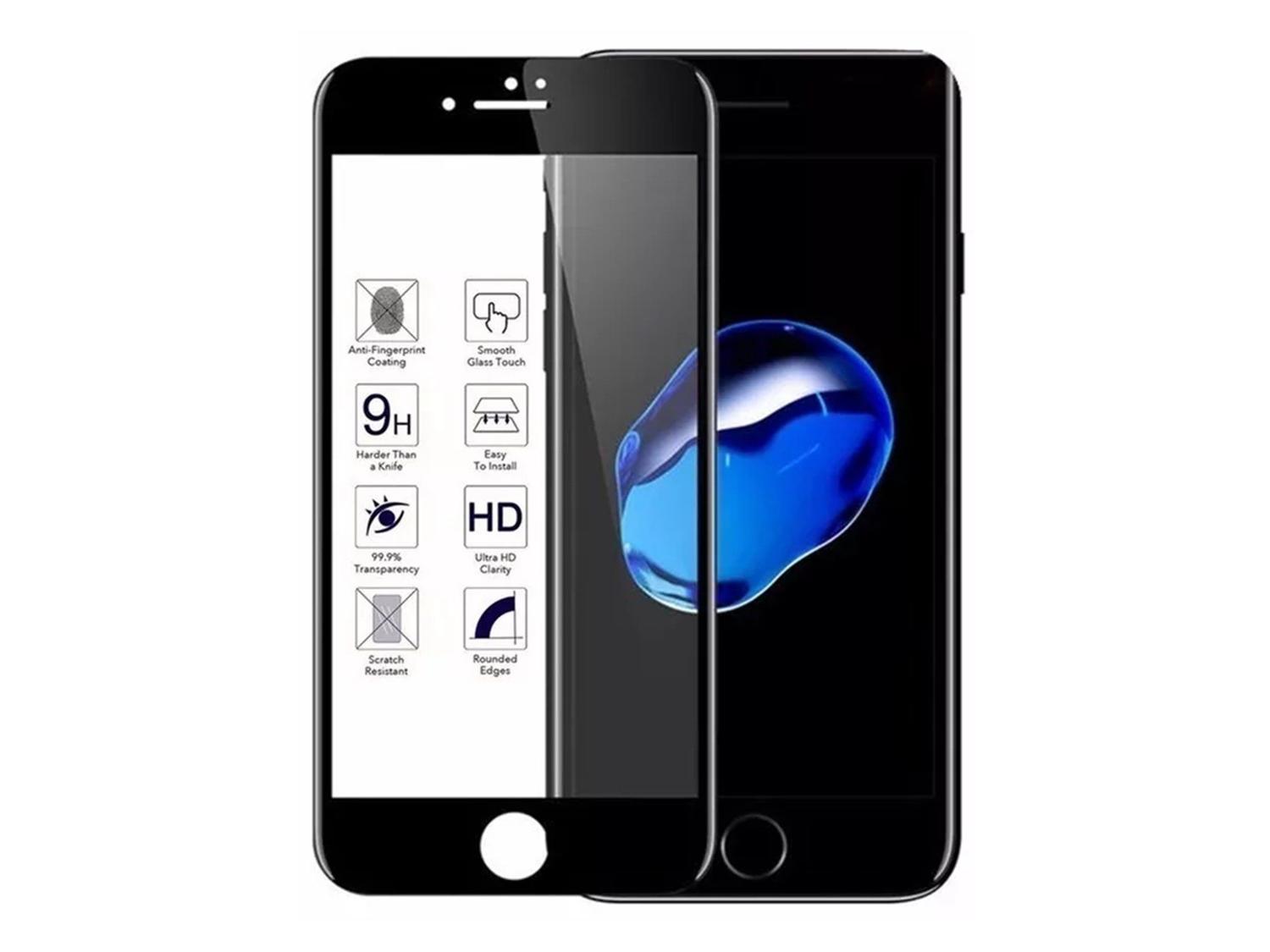 Película 3d Full + Skin Carbono + Capa Antishock iPhone 8