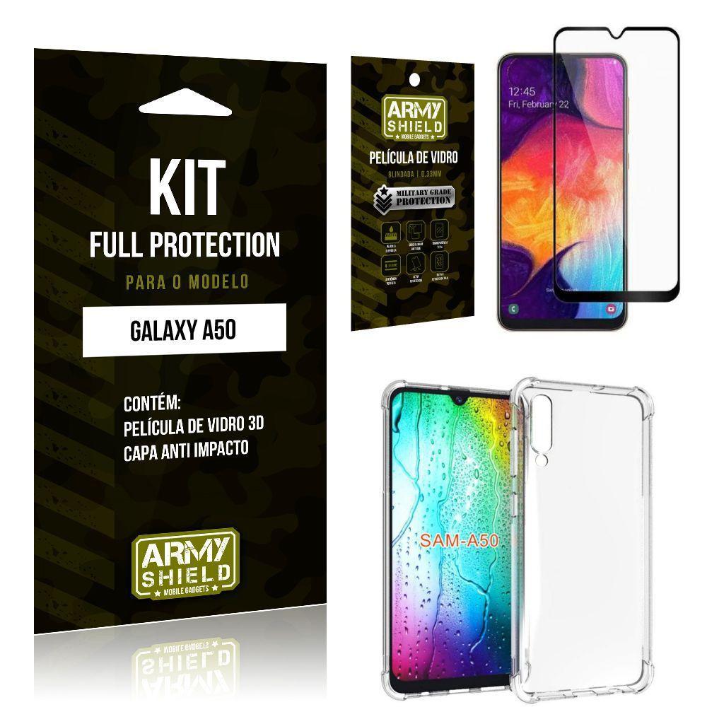 Película de Vidro 3D Samsung A50 + Capinha Anti Impacto - Armyshield - Kit  Capinha e Película para Celular - Magazine Luiza