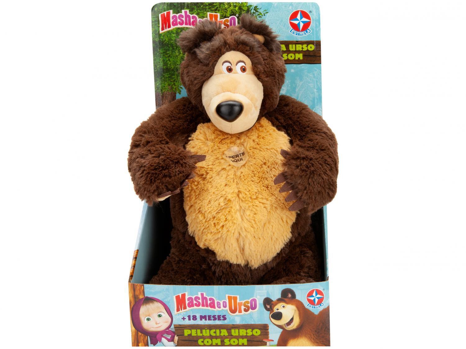 Pelúcia Masha e o Urso 40cm Emite Som Estrela - Pelúcia - Magazine Luiza