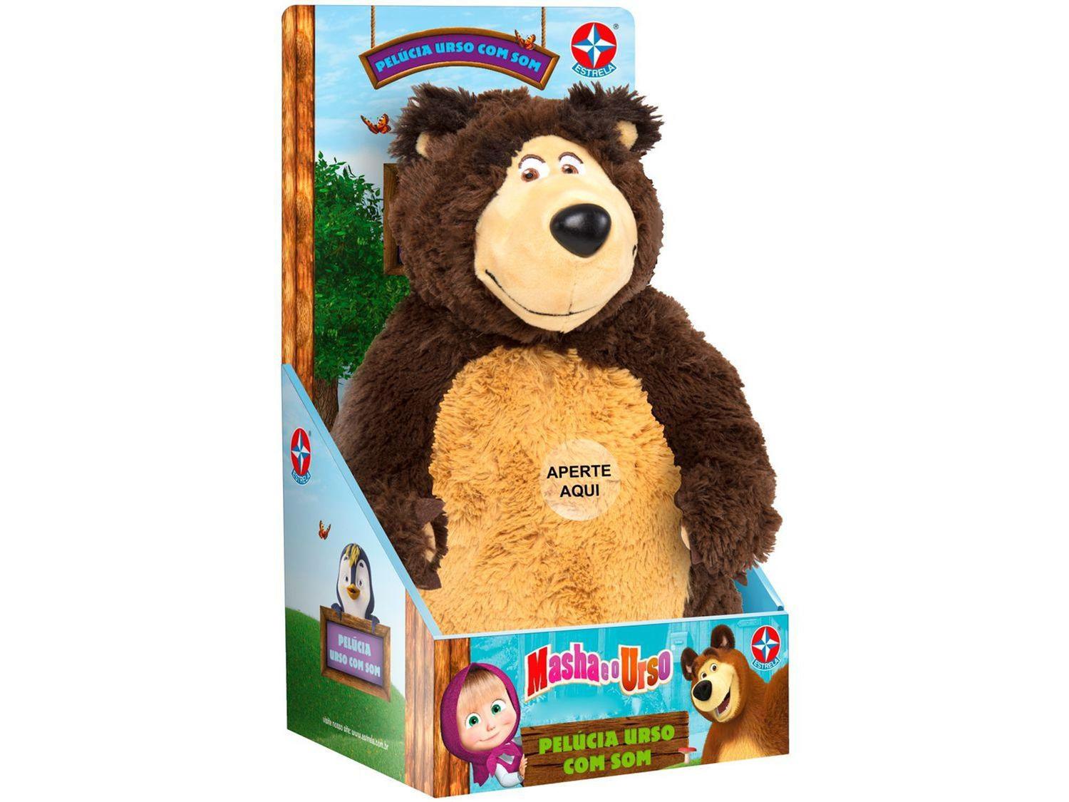 Pelúcia Masha e o Urso 40cm Emite Som Estrela - Pelúcia - Magazine Luiza