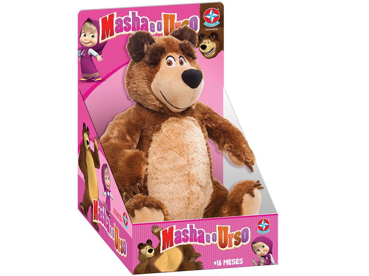 Pelúcia Masha e O Urso - Urso - Estrela - Pelúcia - Magazine Luiza