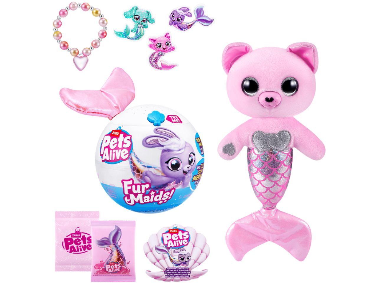 Pelúcia Pets Alive Furmaids Emite Sons e Luzes