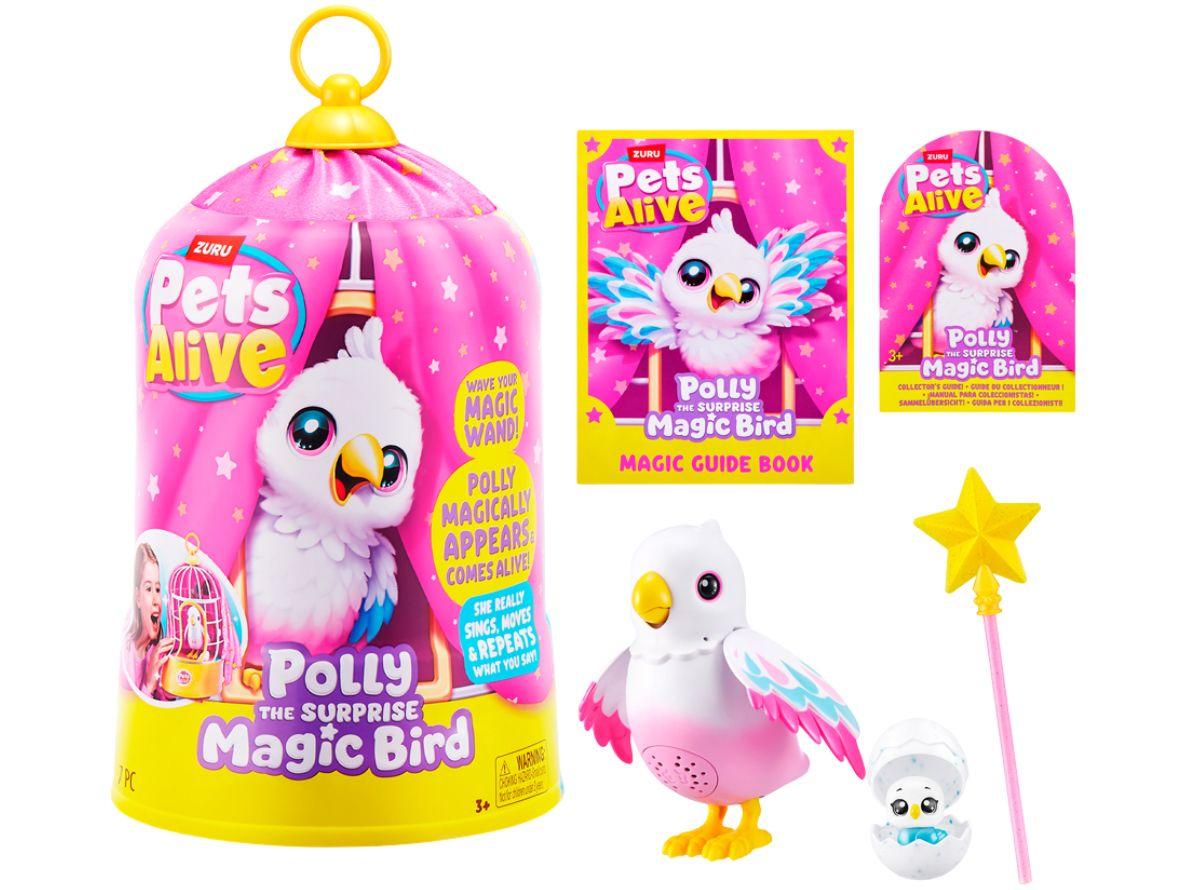 Pelúcia Pets Alive Polly Magic Bird Emite Som
