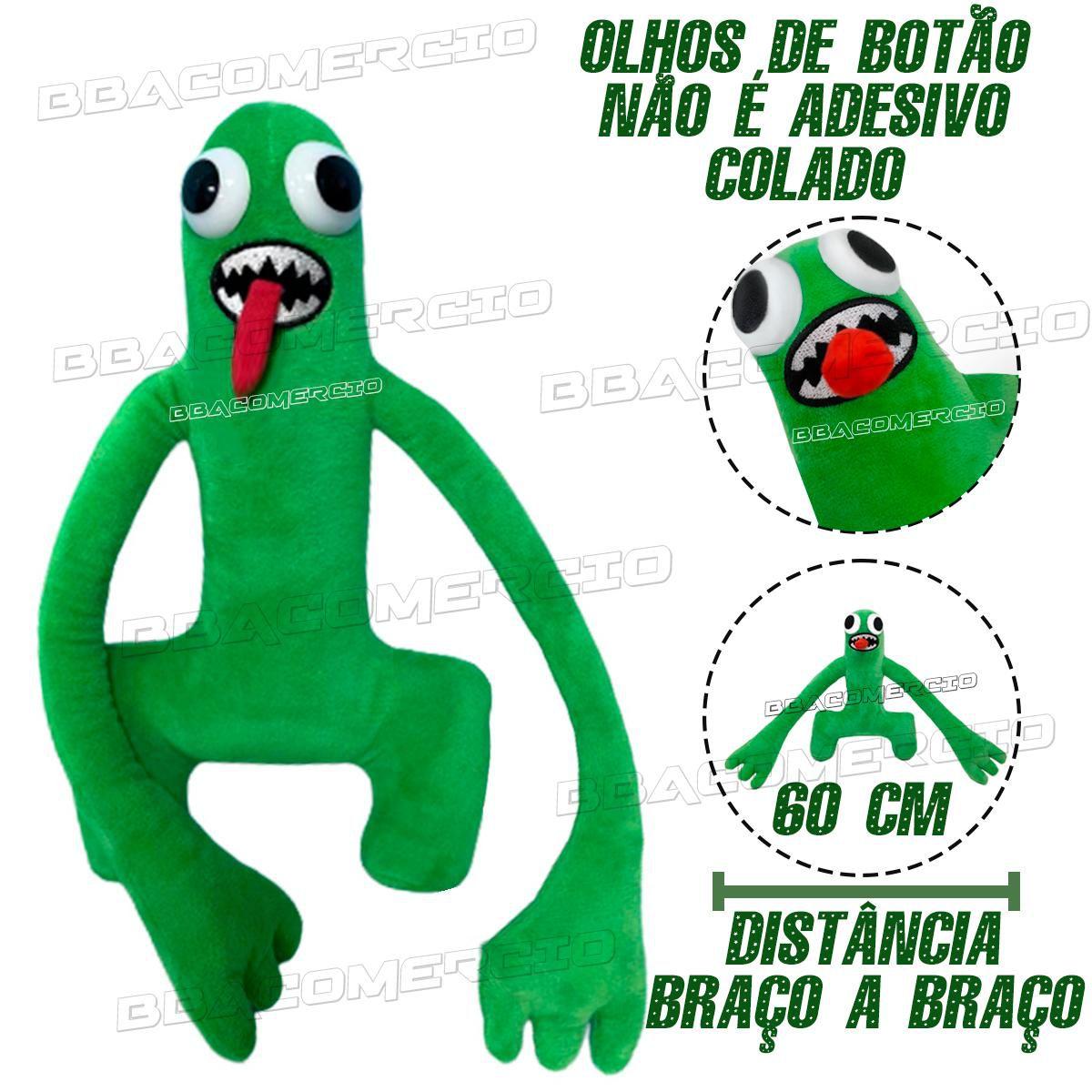 Boneco Azul Babão Verde Rainbow Friends Jogo Roblox Pelúcia