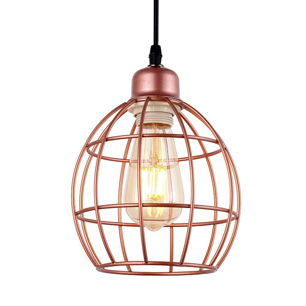 Pendente Luminaria Industrial Aramado Loft Retro Cobre inovartte Inl36