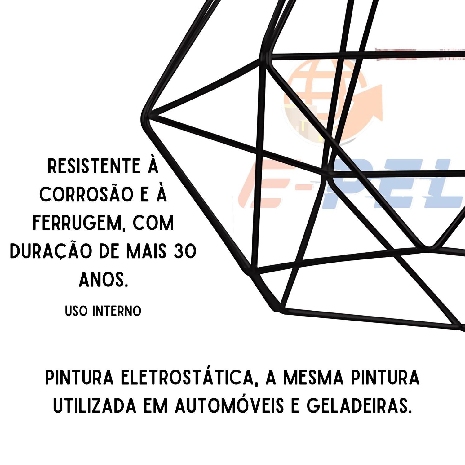 Imagem de Pendentes Luminárias de Teto Modelo Aramado Diamante (Preto)