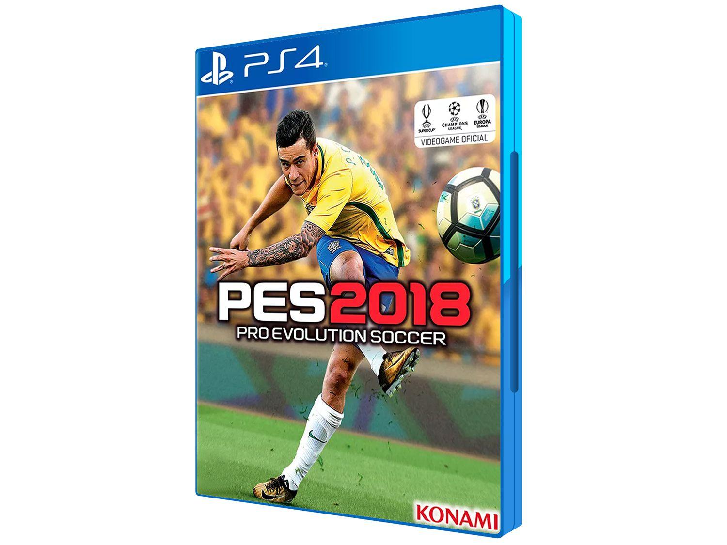 PES 2018 para PS4 Konami Jogos de Esporte Magazine Luiza