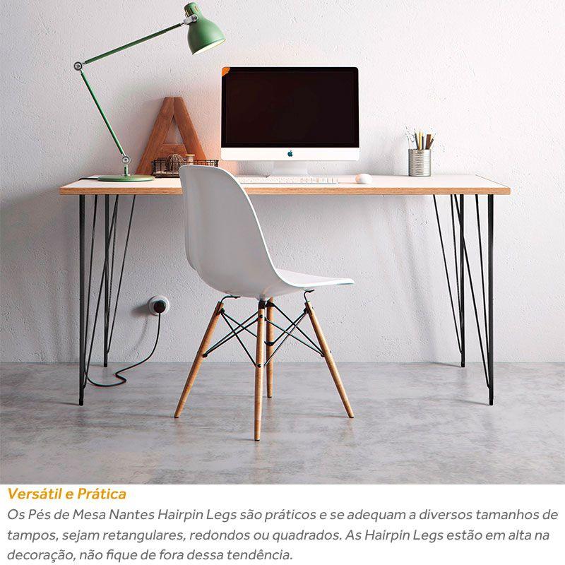 Pes Base De Mesa De Jantar Hairpin Legs 75cm 04 Unidades Genus Movei