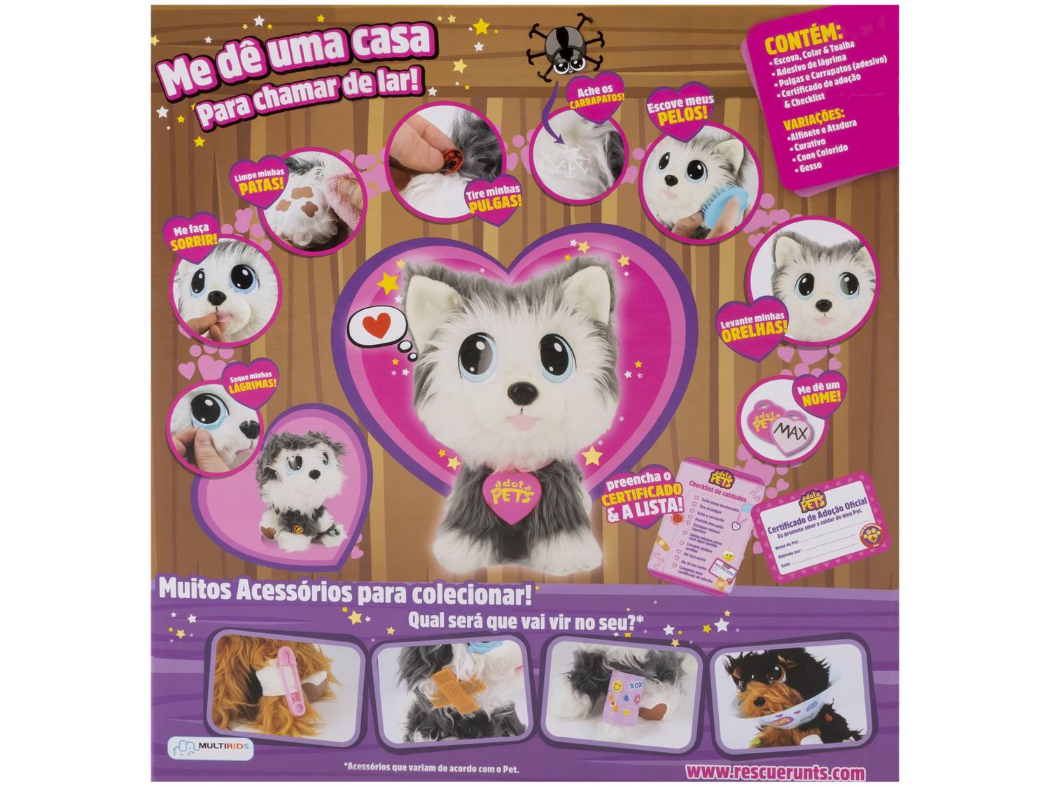 Pet de Brinquedo Adota Pet Lulu Multikids - com Acessórios
