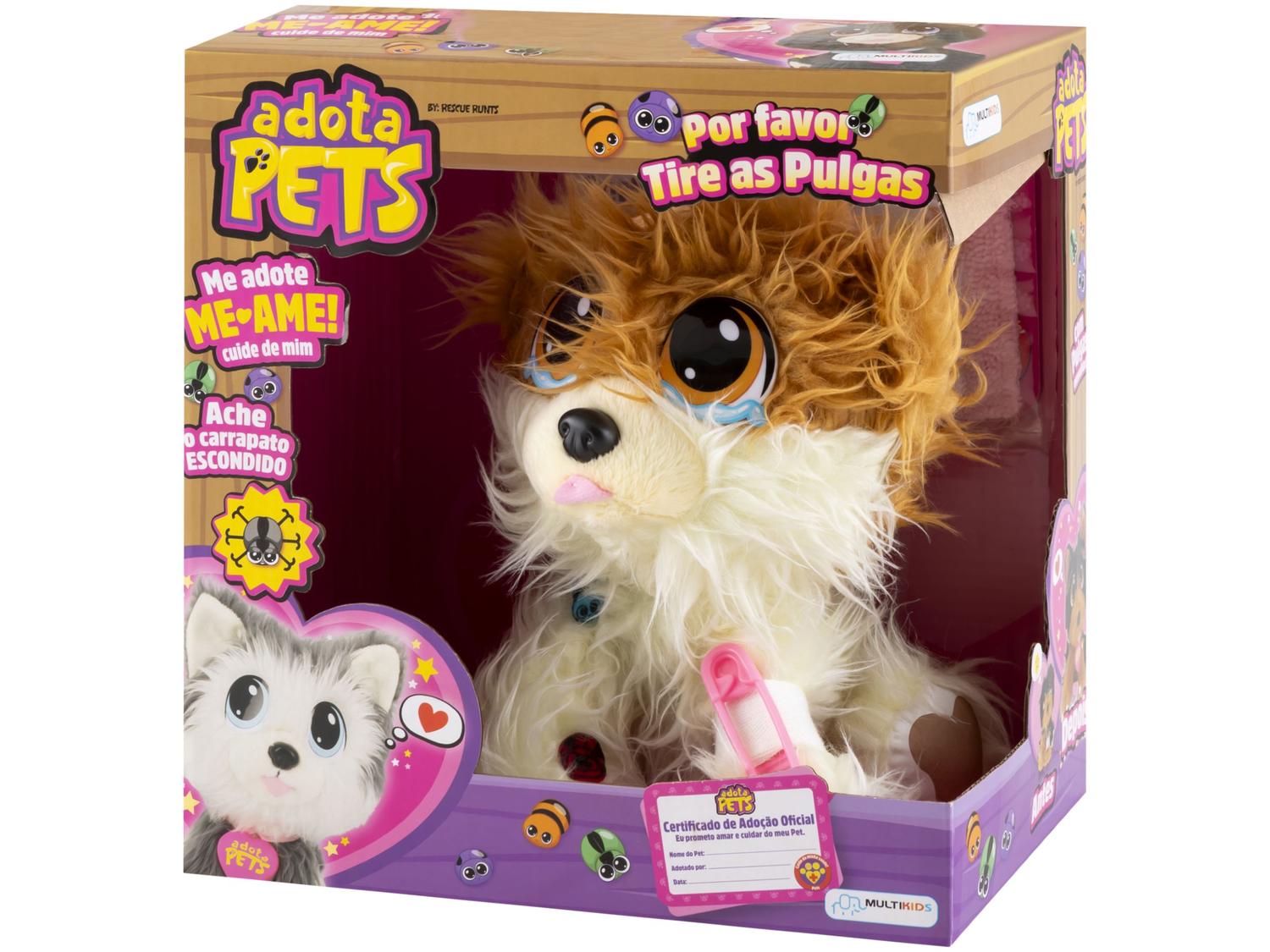 Pet de Brinquedo Adota Pet Lulu Multikids - com Acessórios