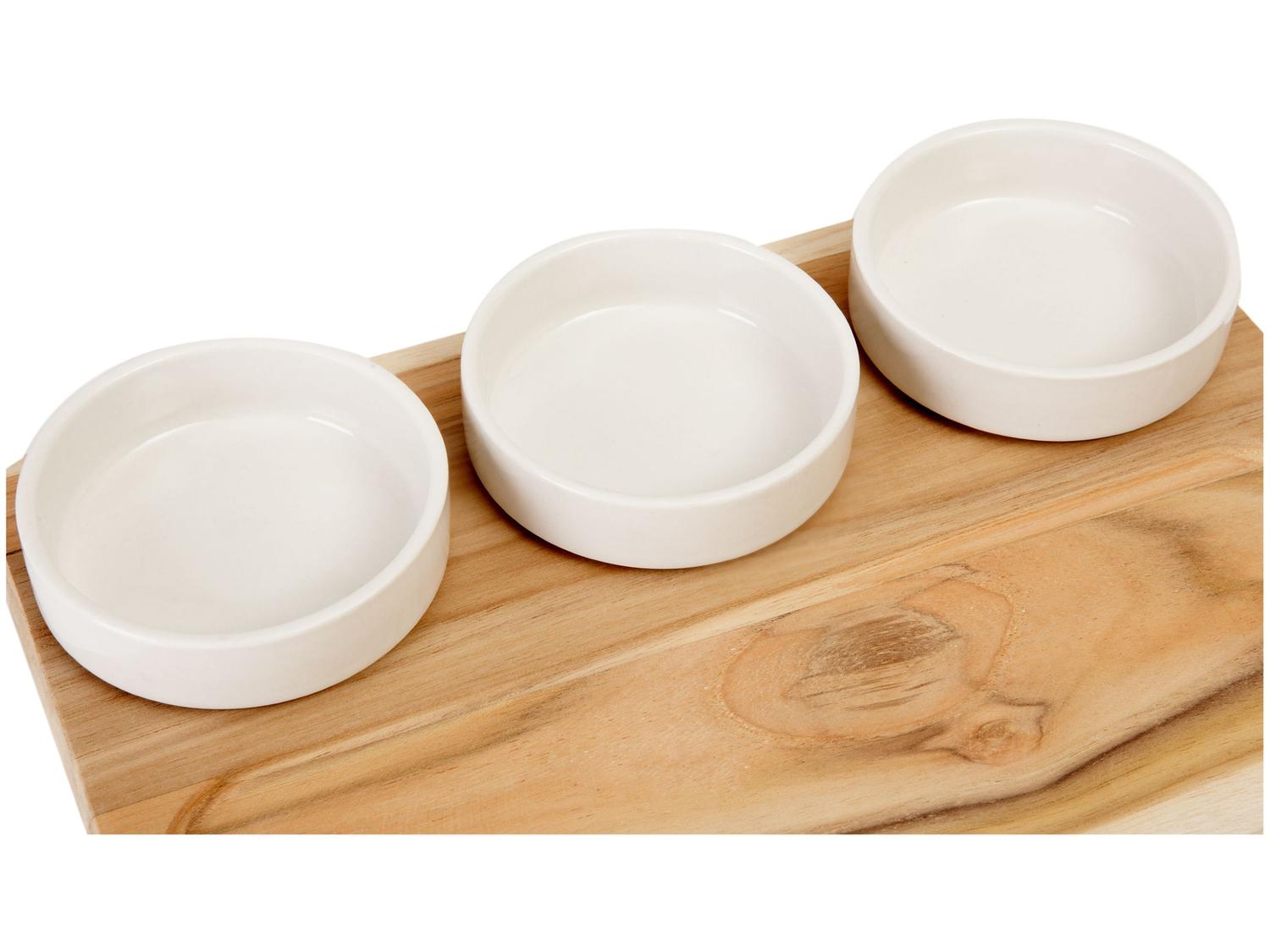 Petisqueira Porcelana com Pote Retangular