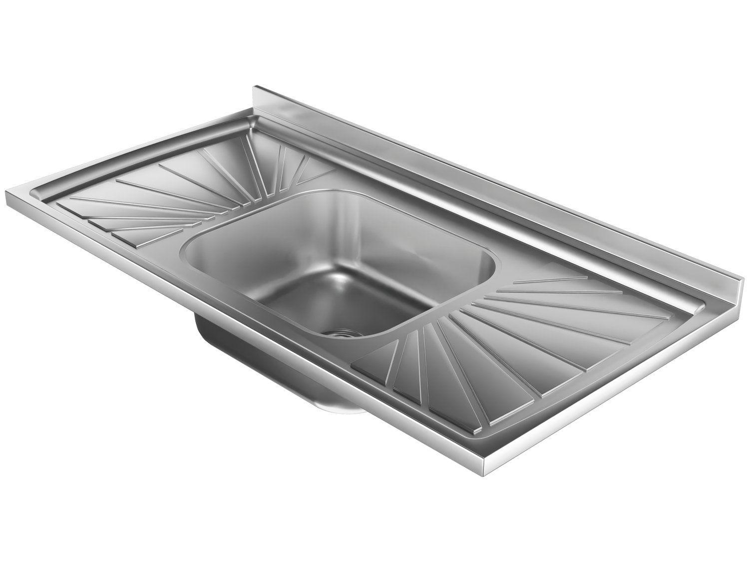 Pia de Cozinha Com Válvula Inox GNX 105x14x53cm PIA10001