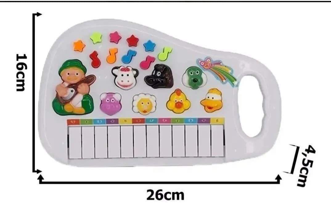 Piano Teclado Infantil Sons de animais e musicas 12 Teclas