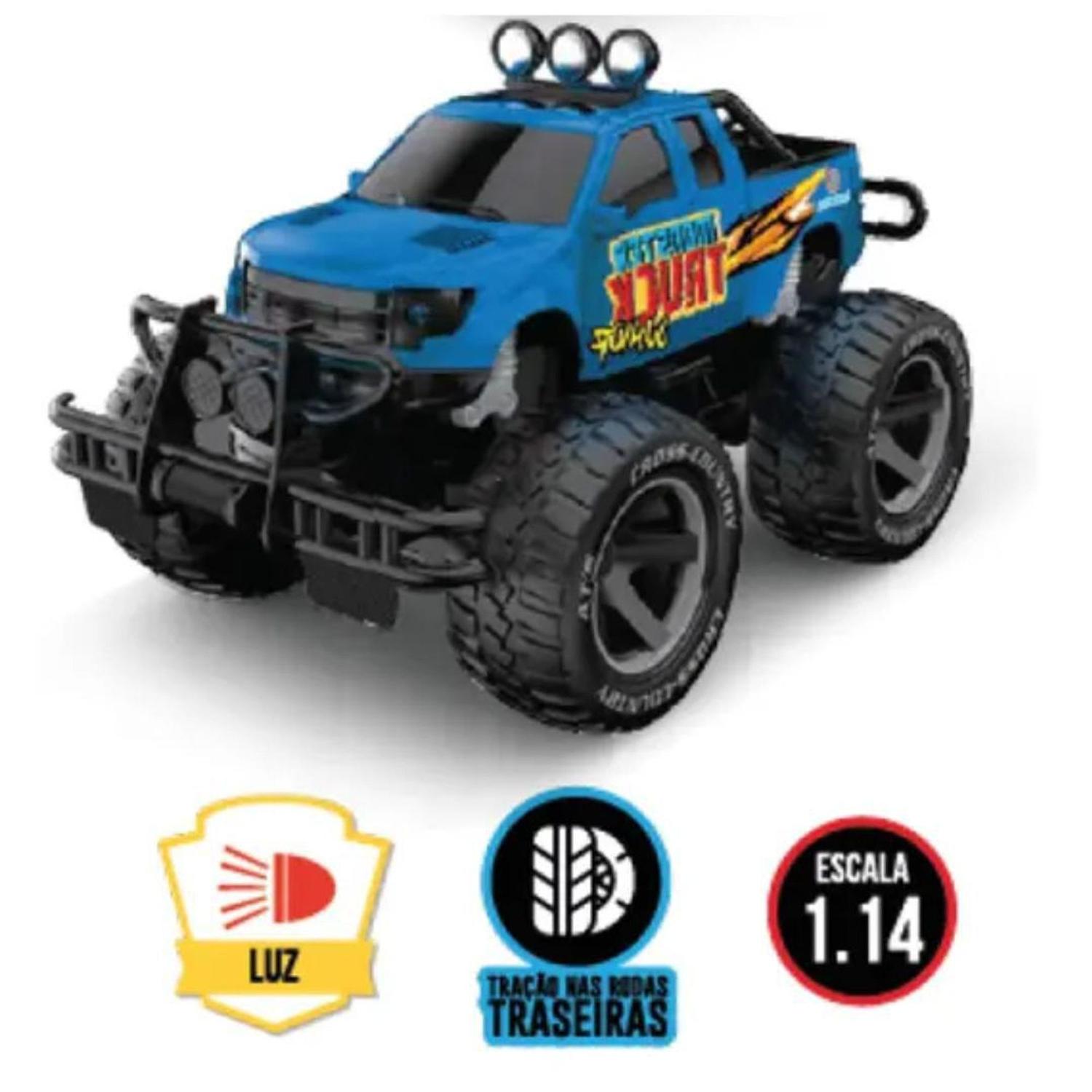 Carrinho De Controle Remoto Pickup Monster Truck Polibrinq