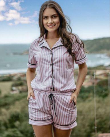 Pijama Alfaiataria Manga Curta Rosa Listrado - Mar de Sonhos - Mar dos  Sonhos - Outros Moda e Acessórios - Magazine Luiza