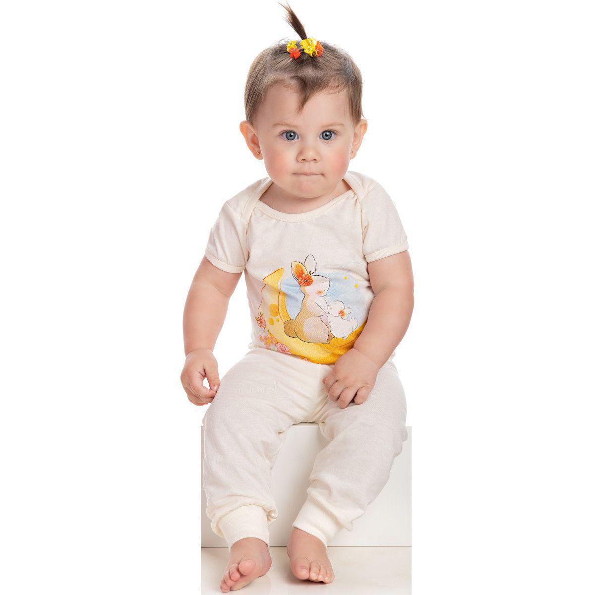 Pijama Bebê Menina Conjunto Curto Body Meia Manga e Calça - Isensee - Pijama  para Bebês - Magazine Luiza