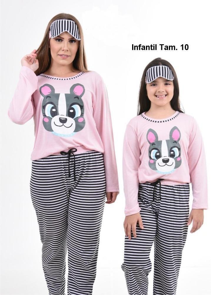 Pijama Conjunto Longo Infantil com Tapa Olho Inverno Dog Tamanho 10  Contemporânea - Pijama Infantil - Magazine Luiza