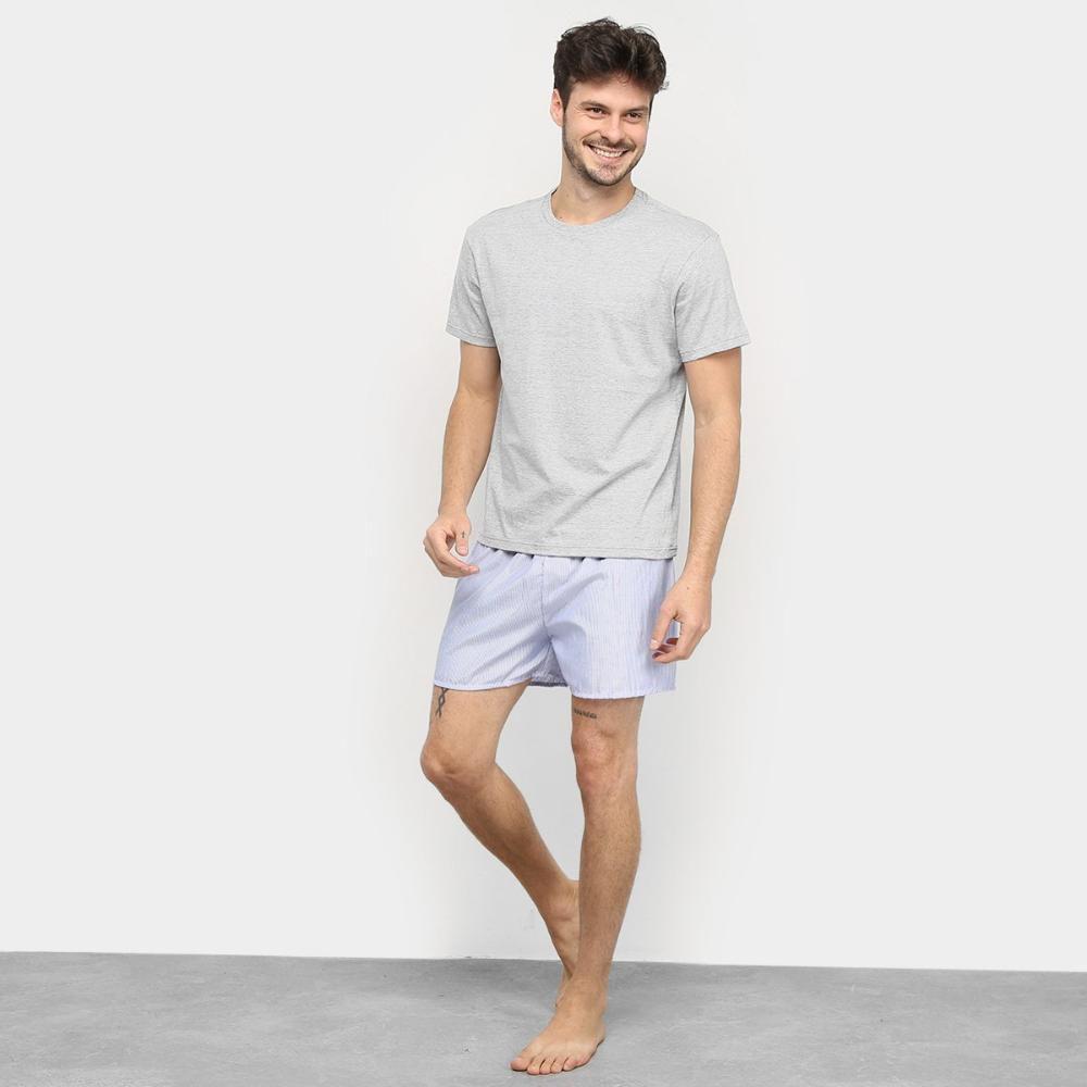 Pijama Curto Duomo Camiseta + Samba Canção - Pijama Masculino - Magazine  Luiza