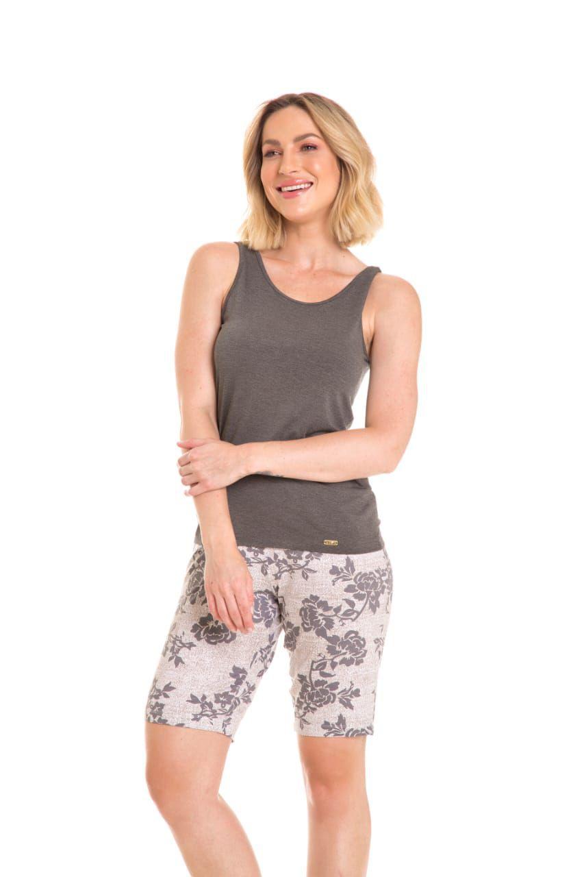 Pijama Feminino Curto Regata Com Bermuda Em Viscolycra Premium - Senilha - Pijama  Feminino - Magazine Luiza