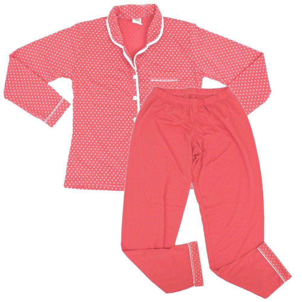 Pijama Feminino Estampado Longo Para O Inverno Frio Blusa Manga Comprida  Com Botao E Calça - Cia do Corpo - Pijama Feminino - Magazine Luiza