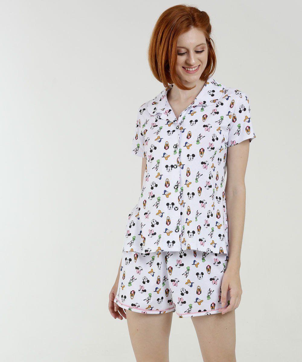 Pijama Feminino Estampado Manga Curta Disney - Pijama Feminino - Magazine  Luiza