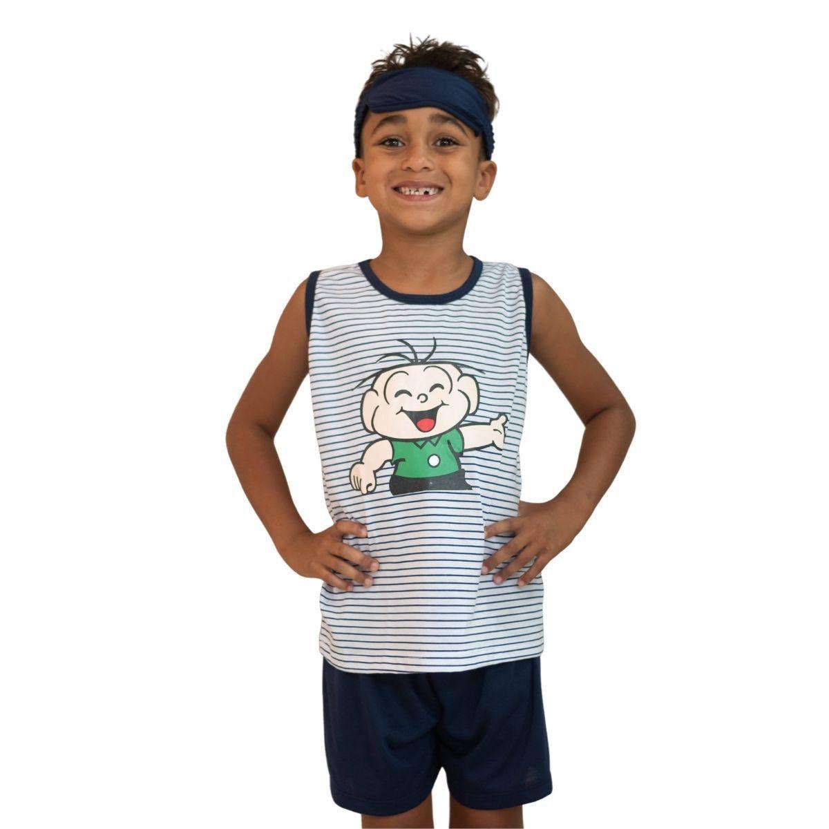 Pijama Infantil Masculino Curto Verão Regata Com Tapa Olho - Bella Pelle - Pijama  Infantil - Magazine Luiza