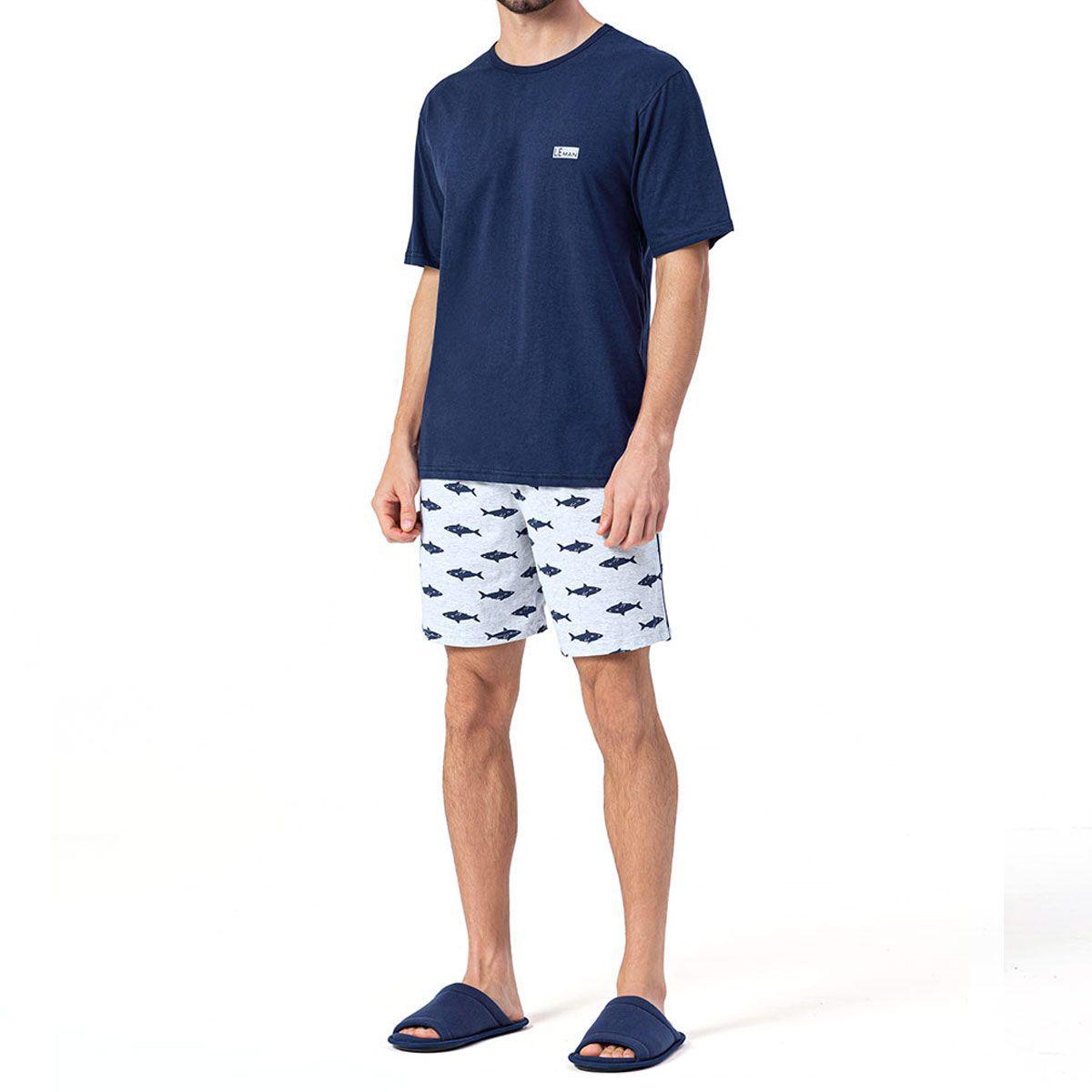 Pijama Masculino Shorts Camiseta 12270017 Lua Encantada - Pijama Masculino  - Magazine Luiza