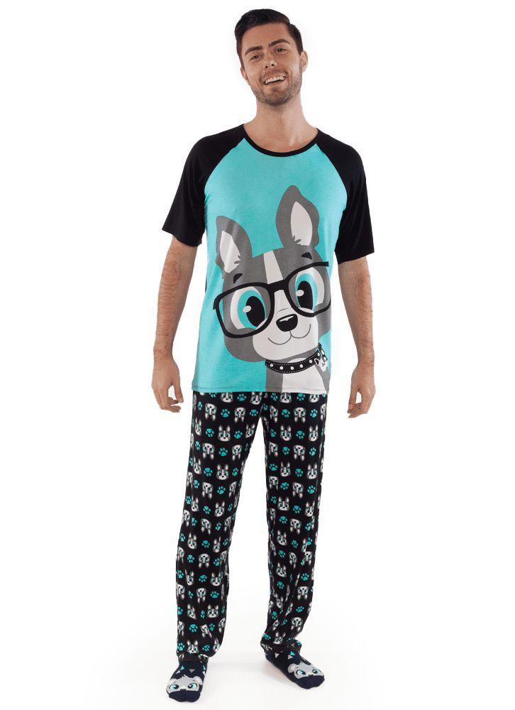 Pijama Puket MC Adulto Visco Bulldog Pai - Azul Claro - Outros Moda e  Acessórios - Magazine Luiza