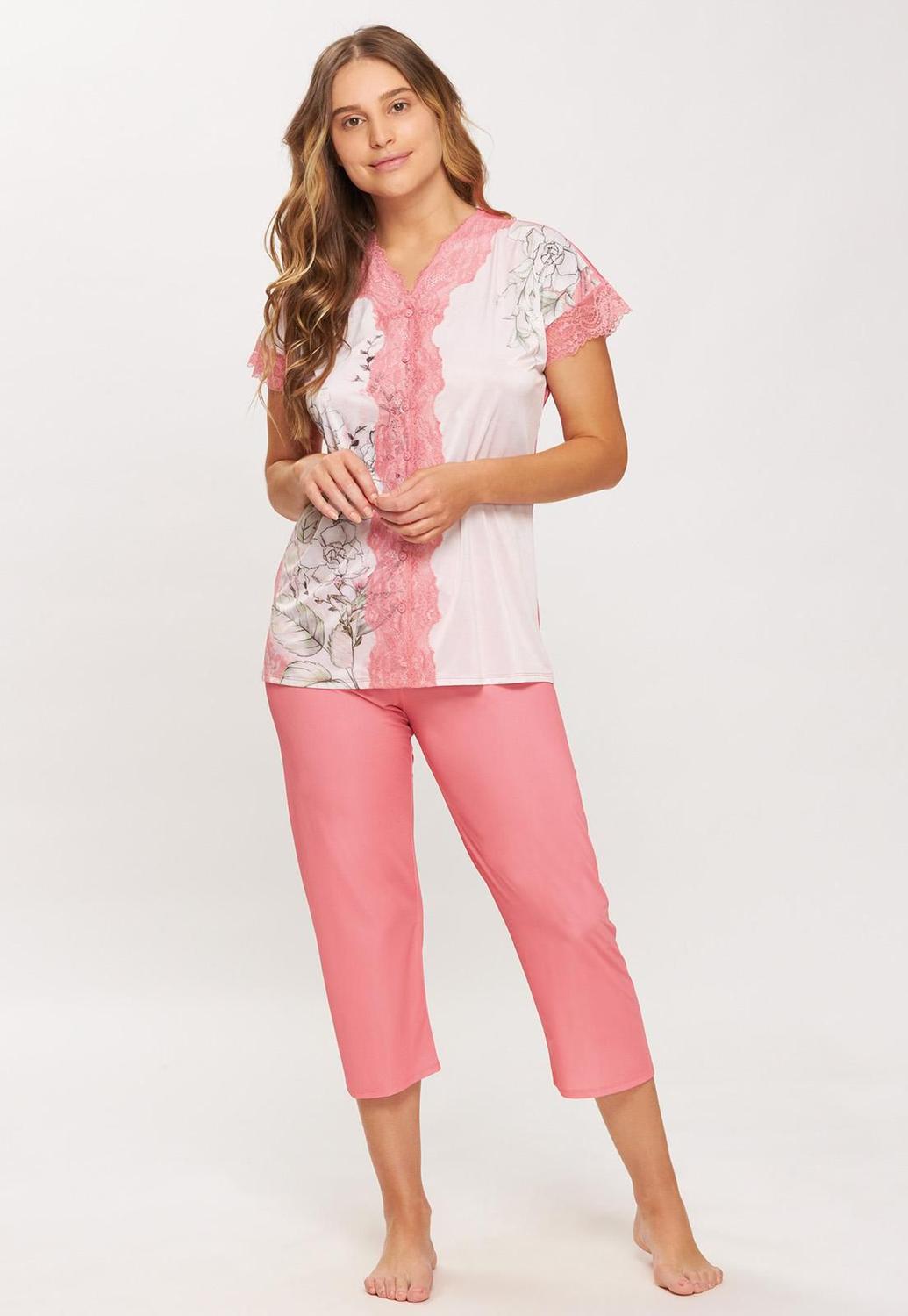 Pijama Recco Aberto com Calça Capri em Microfibra Amni com Renda - Pijama  Feminino - Magazine Luiza