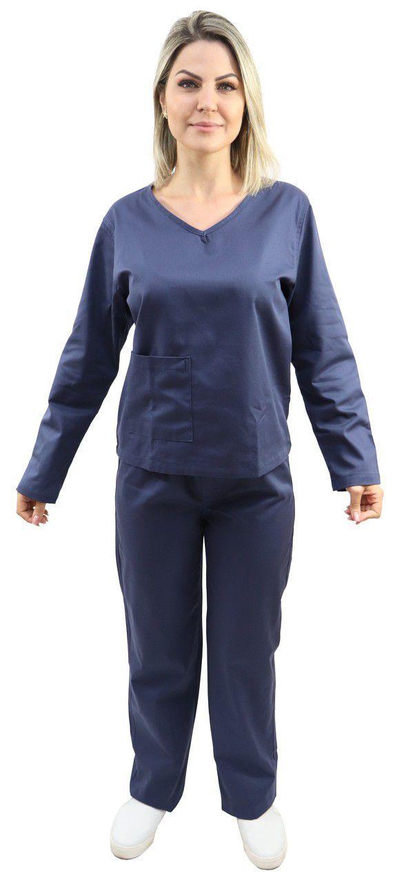 Pijama uniforme centro cirúrgico algodão manga longa - Demorgan Uniformes -  Uniformes Profissionais - Magazine Luiza