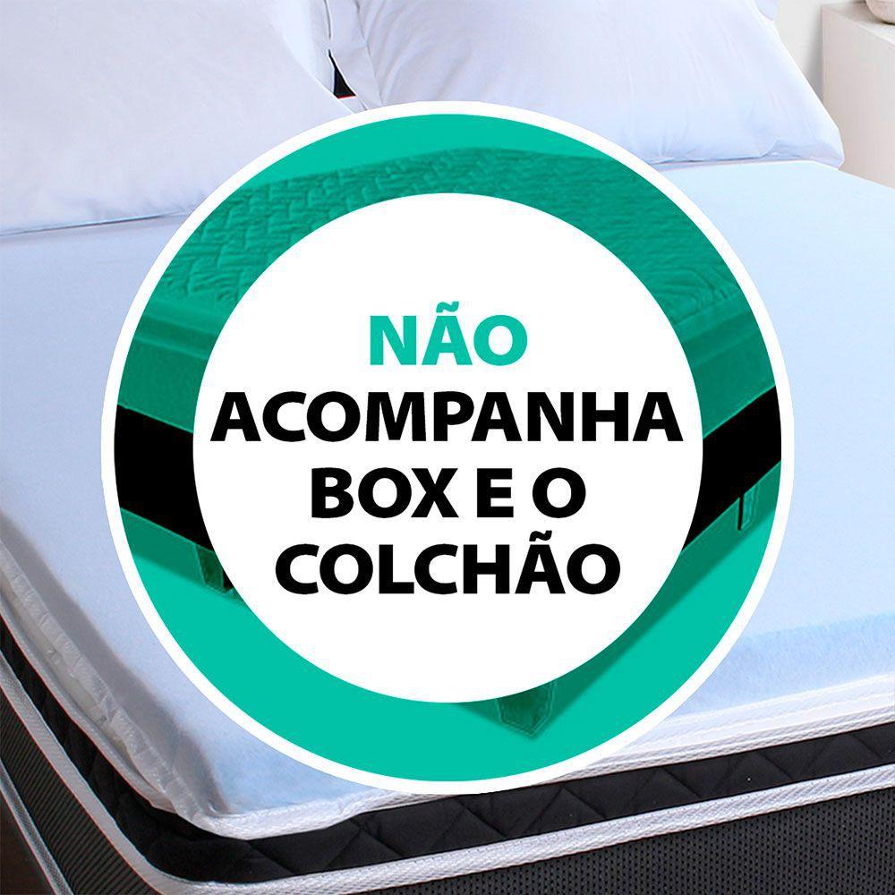 Pillow Top Casal Espuma Da Nasa Viscoelástico Extra Conforto Maciez 4cm