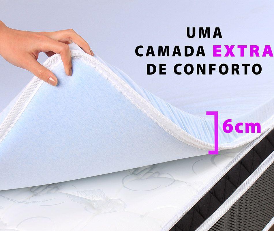 Pillow Top Queen De Espuma Viscoelástico Gel Sense Da Nasa 158x198x6cm