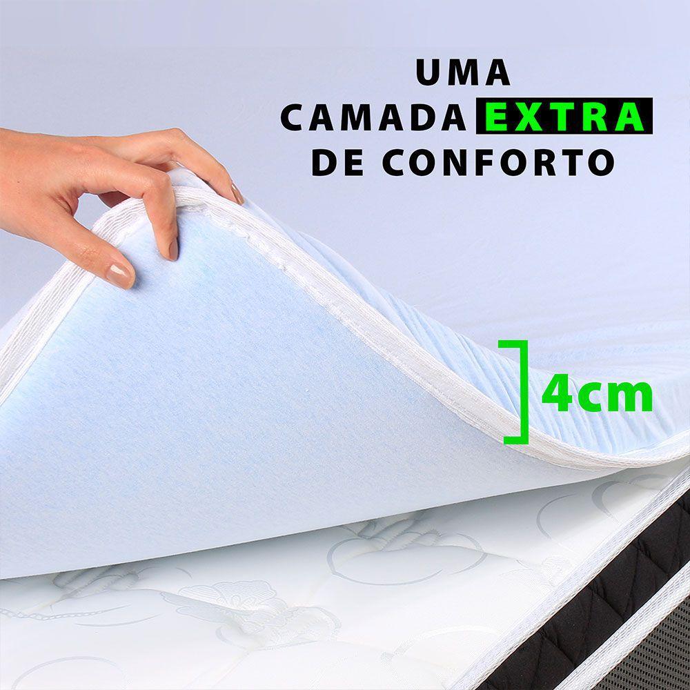 Pillow Top Queen Espuma Da Nasa Viscoelástico Extra Conforto Maciez 4cm