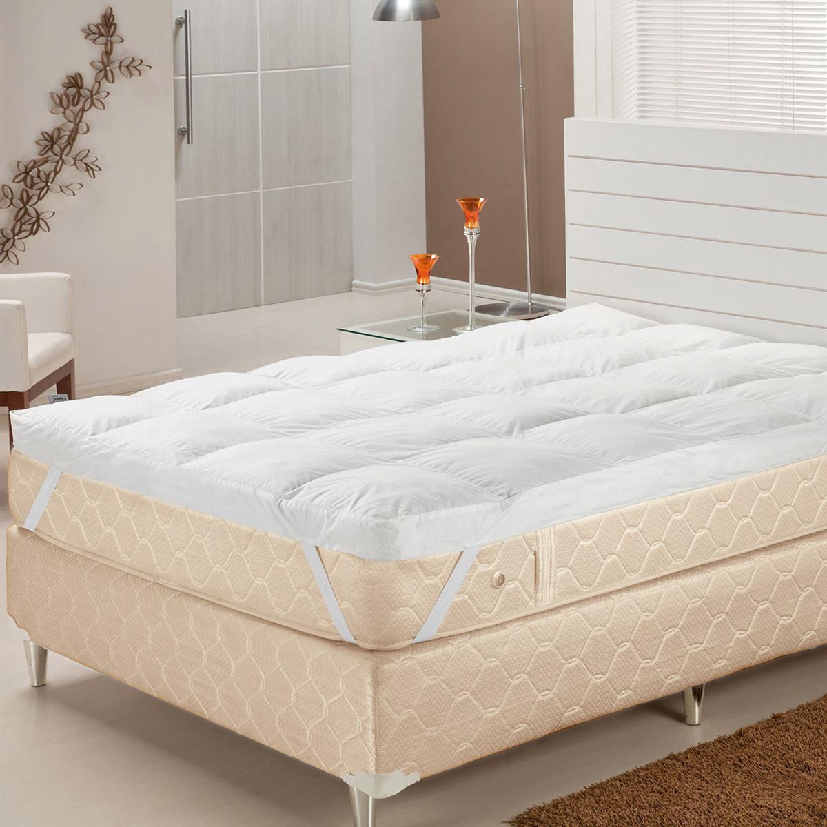 Pillow Top Queen Pluma De Ganso 233 Fios Branco Plumasul Pillow Top