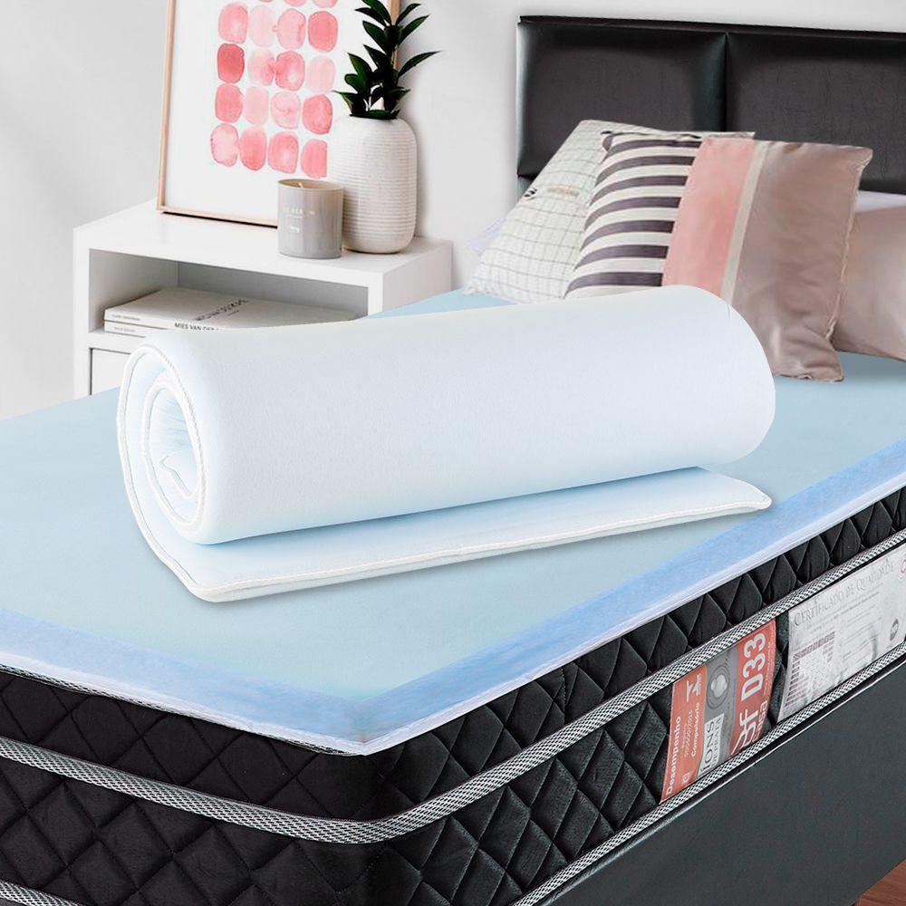 Pillow Top Solteiro de Espuma Viscoelástico Gel da Nasa BF Colchões