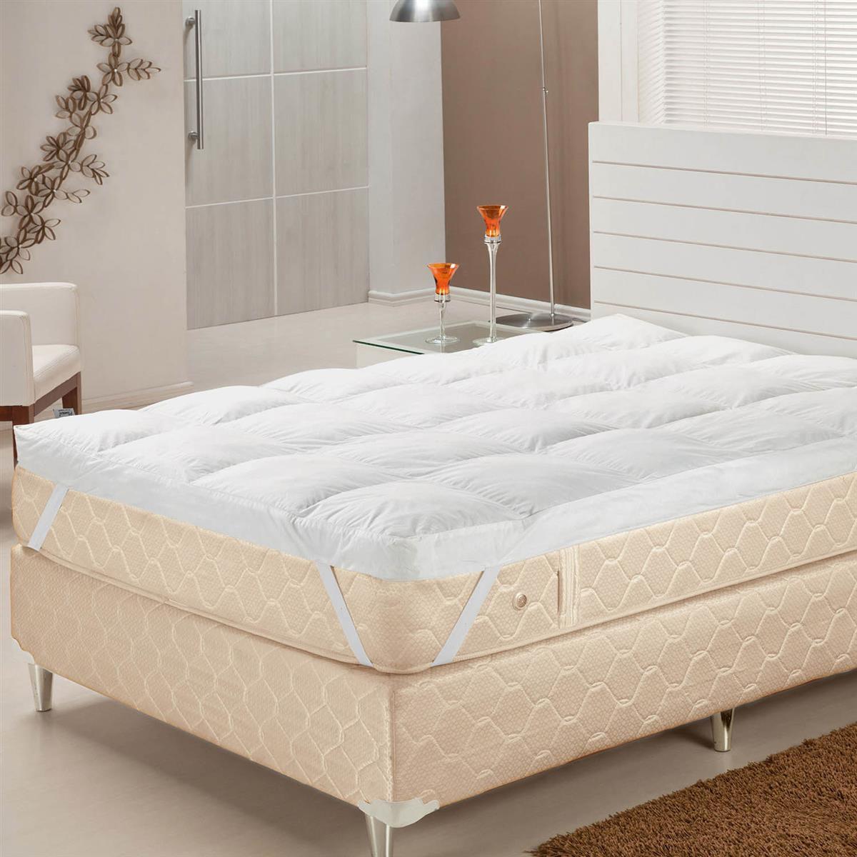 Pillow Top Solteiro Pluma De Ganso 233 Fios Branco Plumasul Pillow