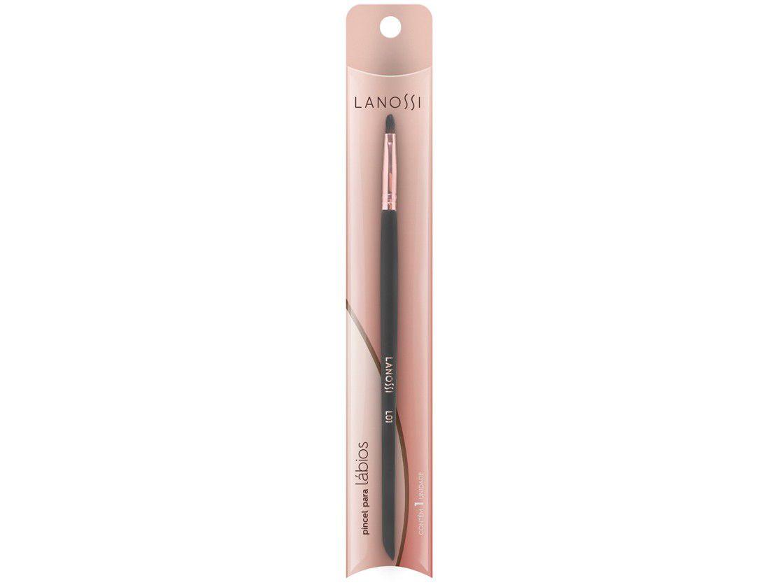 Pincel de Maquiagem para Lábios Lanossi Rose Black