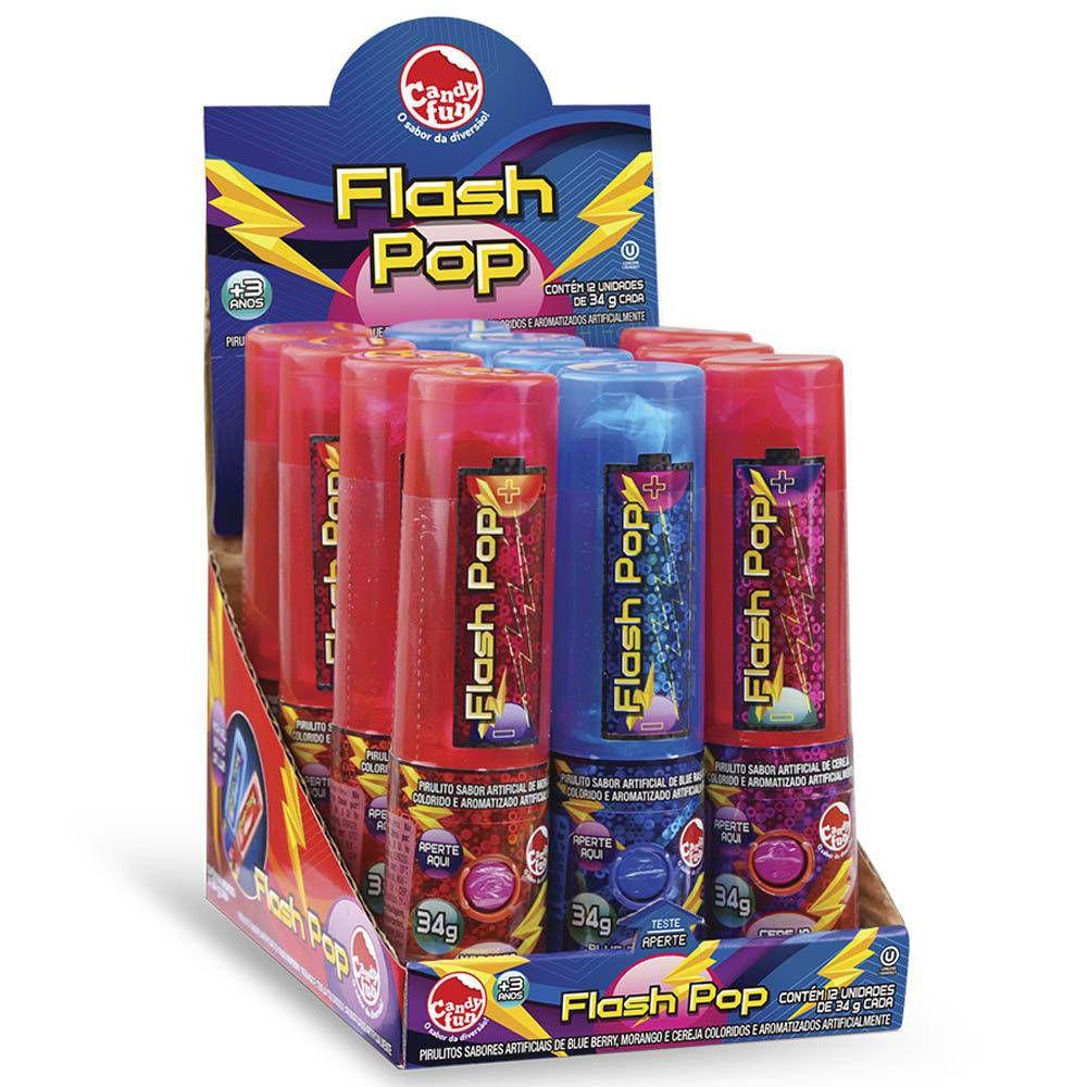 Candy Fun O Sabor Da Diversao Pirulito Festa Flash Pop Display C 12 Unidades Dtc Candy Fun Flash De Camera Magazine Luiza