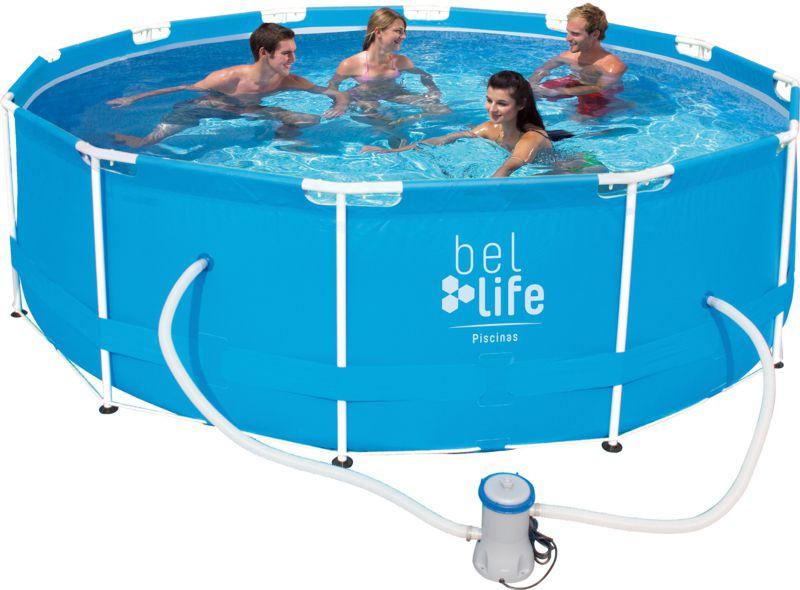 Piscina De Arma o Bel Life 10000 Litros Com Cobertura E Bomba 220v 