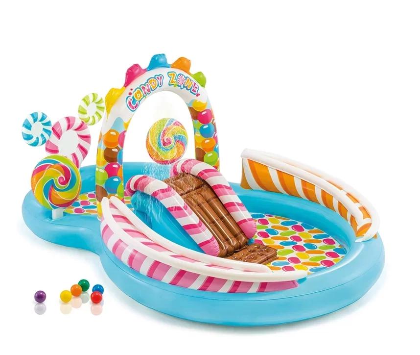 Piscina inflável infantil playground candy zone 206 litros intex Clearance