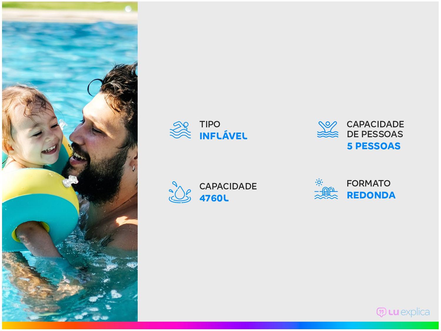 Piscina Inflável Jilong 4760L Redonda 19-10202
