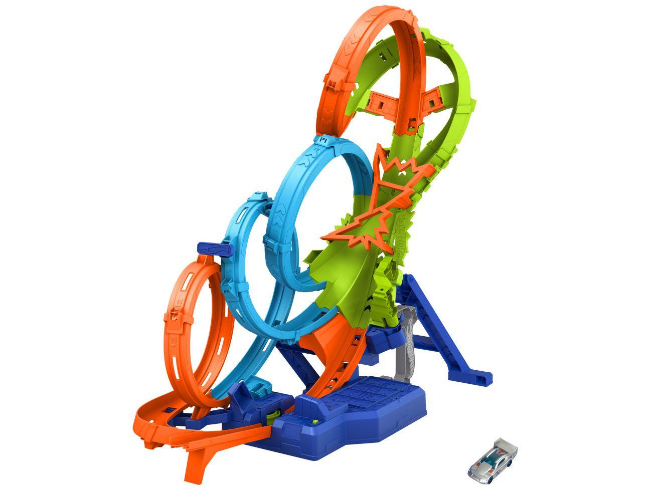 Pista Action Hot Wheels Voltas e Colisões