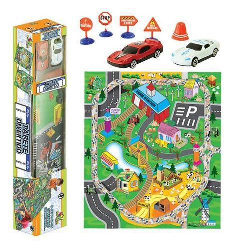 Pista De Carrinhos Brinquedo Corrida Infantil Com 2 Carrinhos