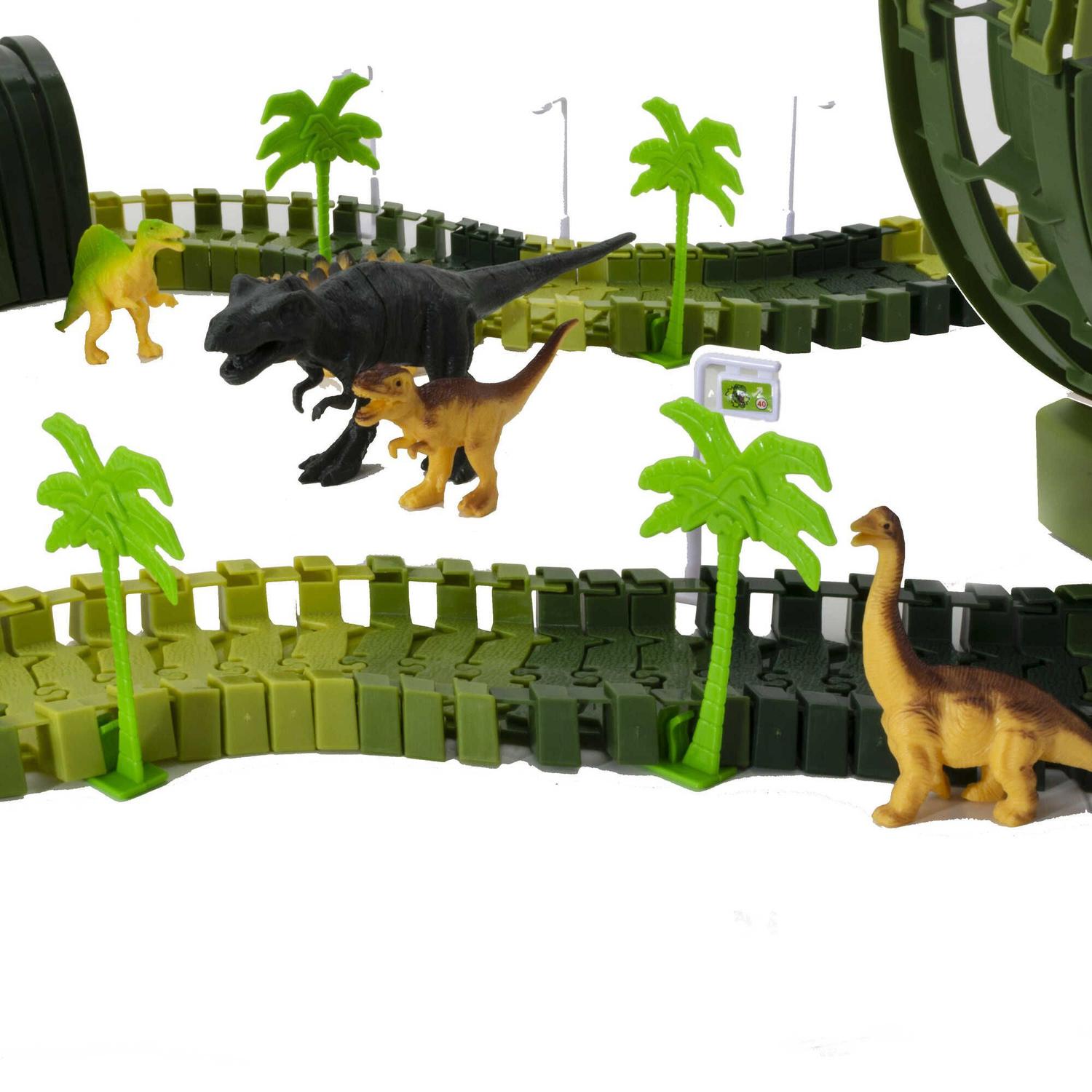 Pista Dino Dinossauro Track Car Infantil Radical Carro 119pç - DM Toys ...