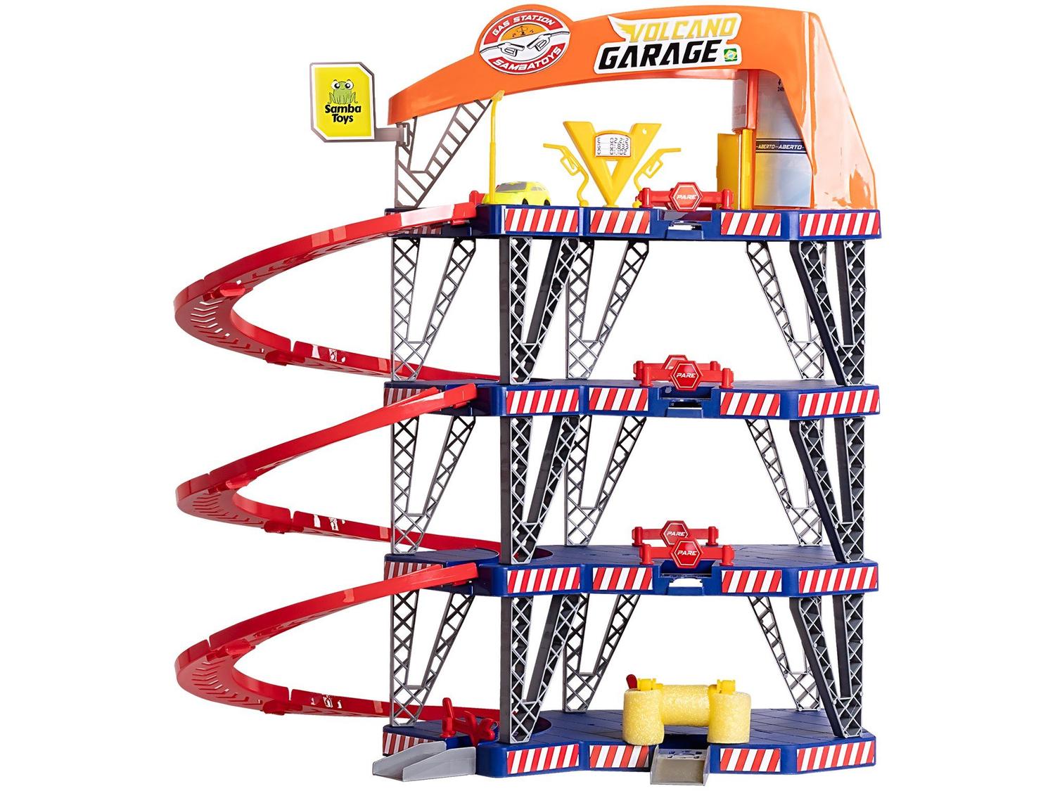 Pista Garagem Volcano Garage Tower Samba Toys | Uau CAIXA