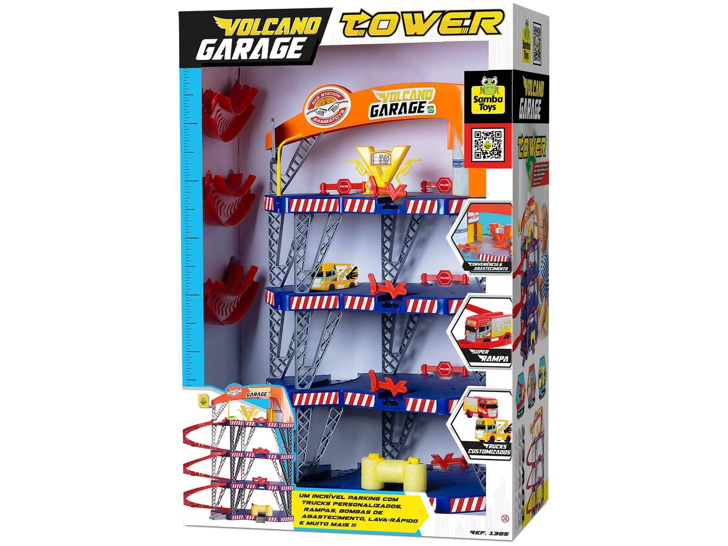Pista Garagem Volcano Garage Tower Samba Toys | Shopping Smiles