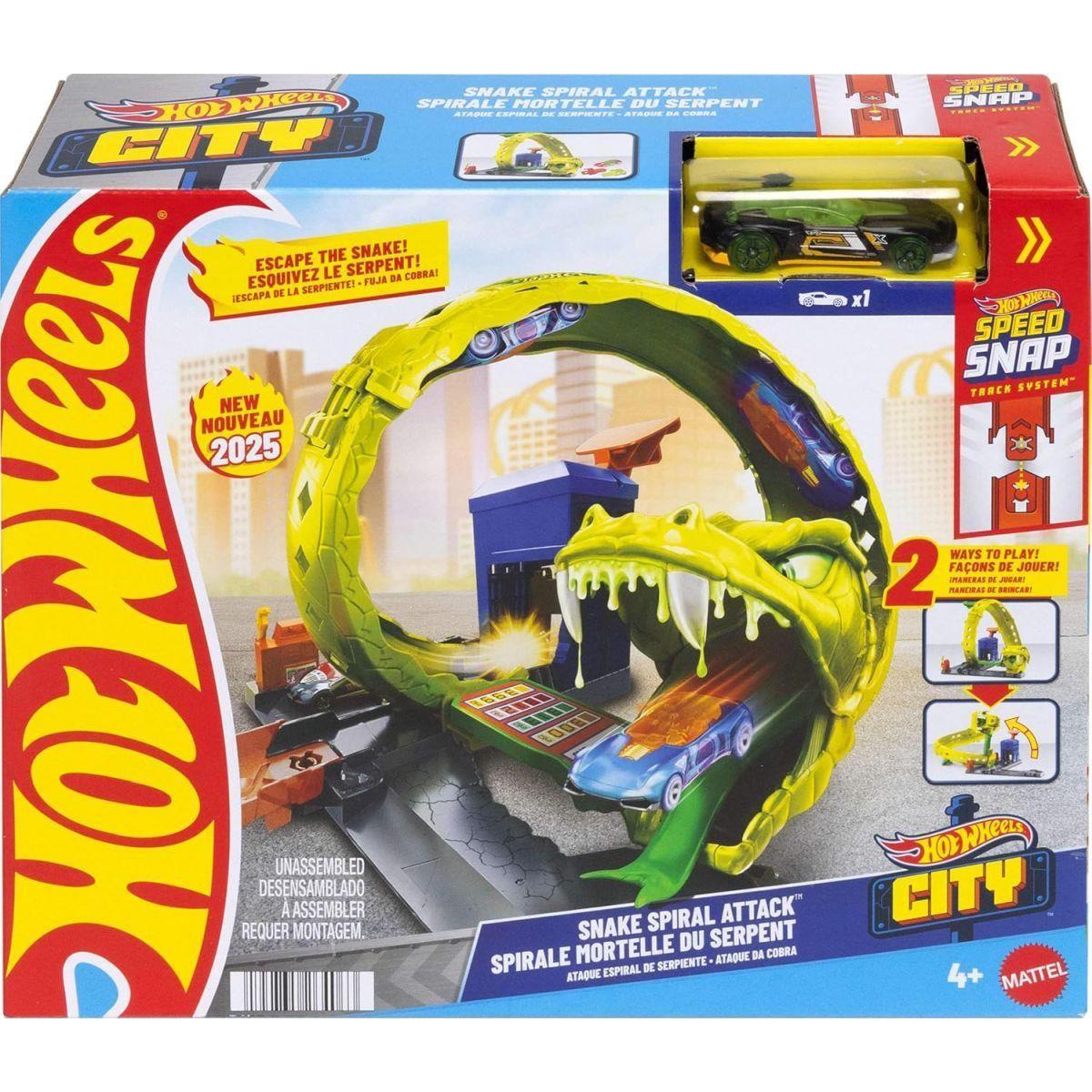 Track Hotwheels Serpiente Hot Wheels City Snake Spiral Attack