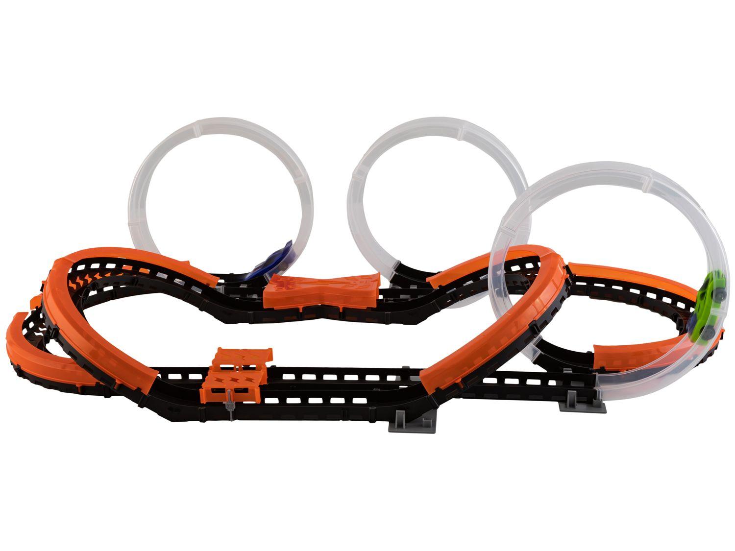 Pista Hot Wheels Triple Sky Loop Wave Racers Fun