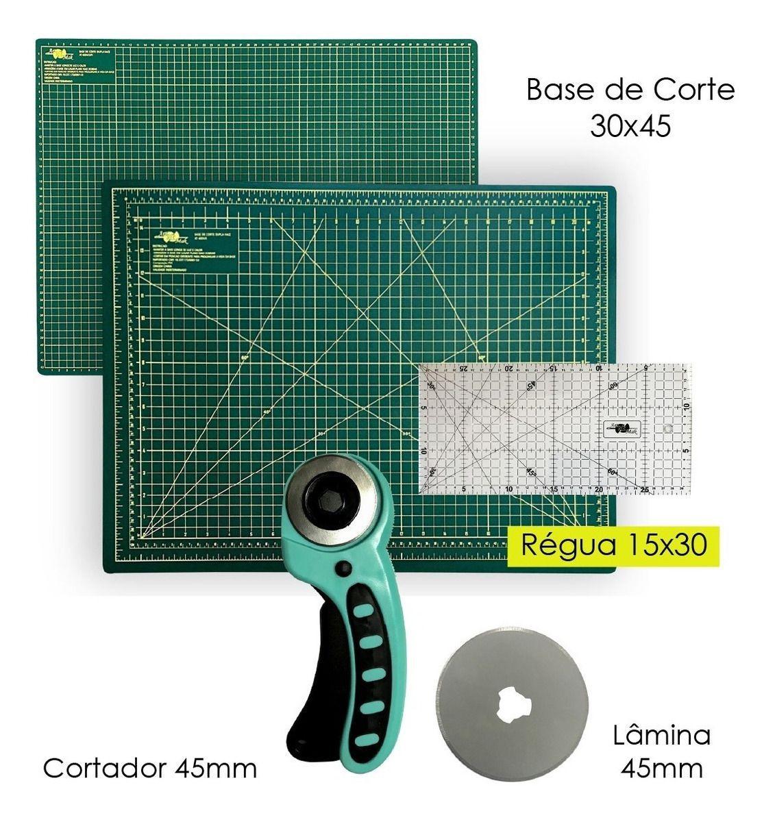 Placa De Corte Artesanato A3 Régua 15x30 Cortador 45mm Disco - Artmak ...