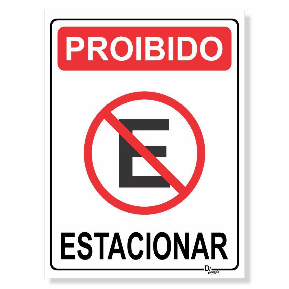 Placa de Sinalização Proibido Estacionar - D&#39;Aragon Design - Sinalização e Segurança - Magazine Luiza